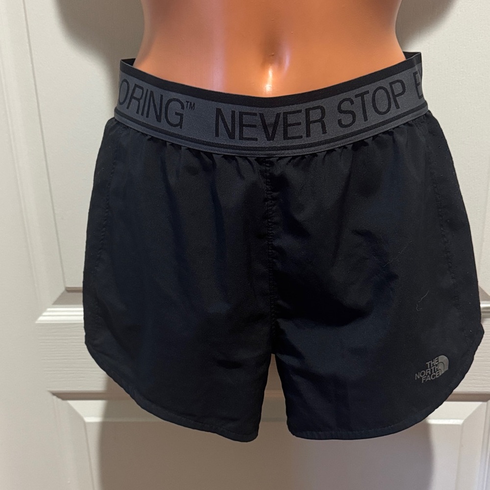 TNF THE NORTH FACE Black Running Shorts Never Stop Exploring S Small EUC $50